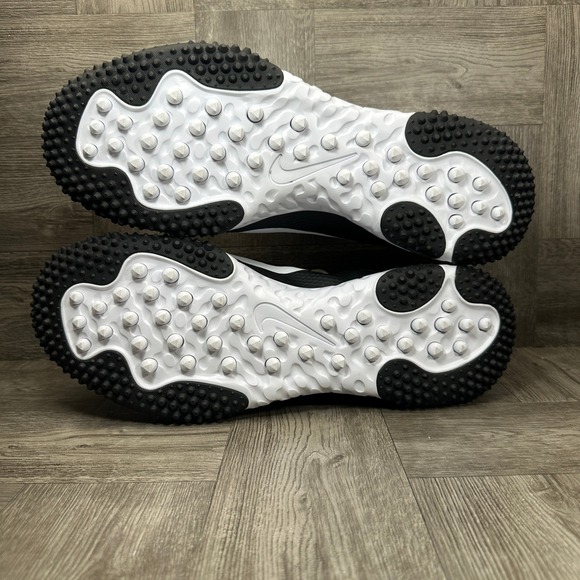 Nike Huarache 9 Elite TF LAX Mens 15 Black White Turf Lacrosse NEW FN0310-002